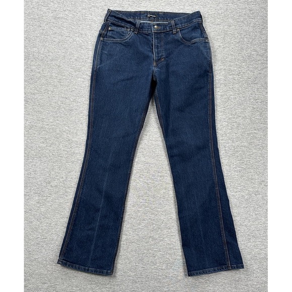 Origin Jeans Mens 34x34 Blue Denim Standard Boot USA Made Outdoor Work Cowboy - Picture 1 of 13